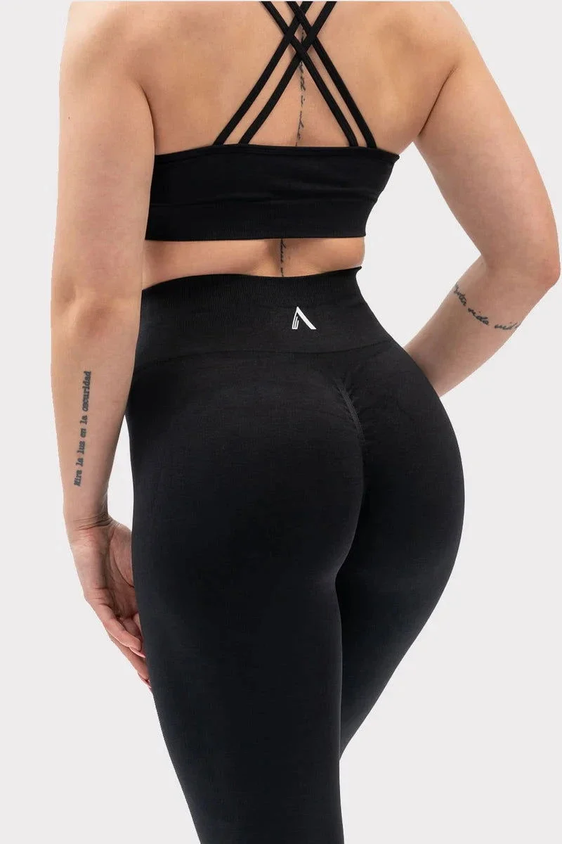 A BLISS Scrunch Tights - Black