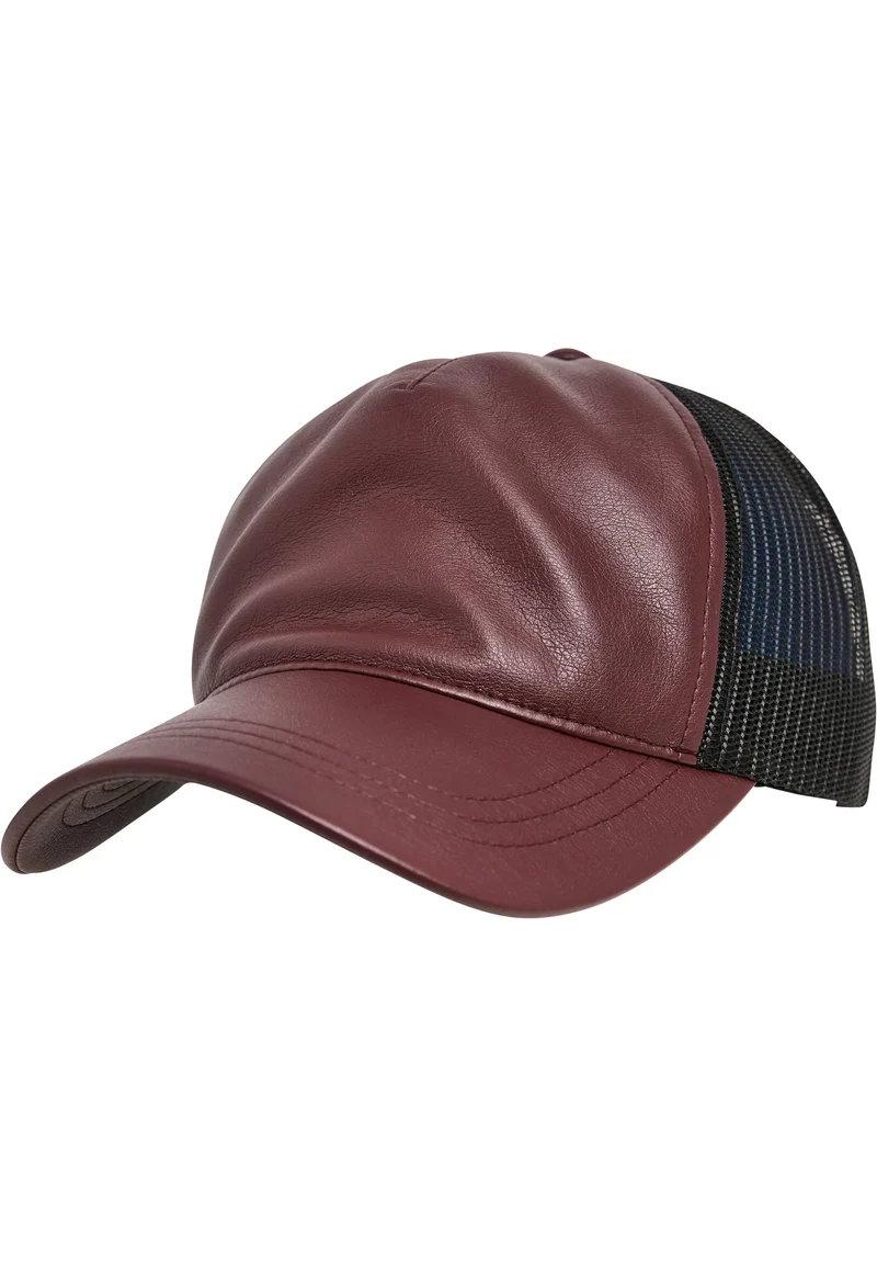 Synthetic Leather Trucker Snapback One Size