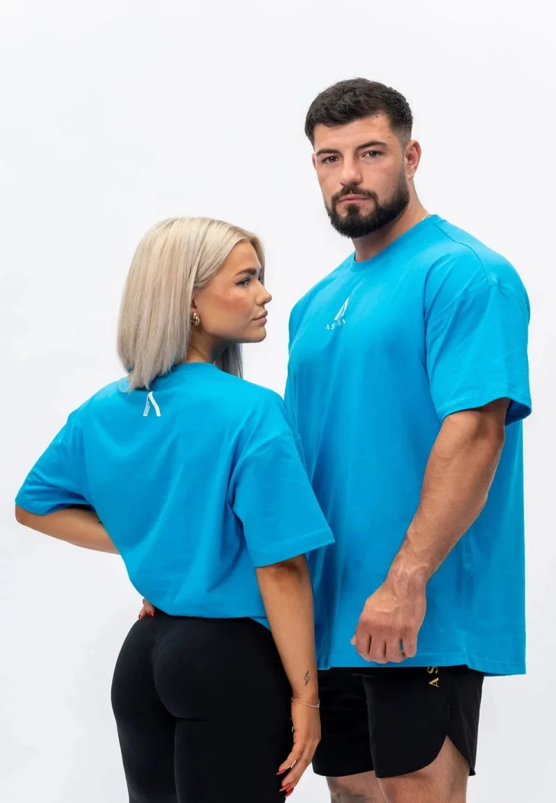 A AMPIO Oversize T Shirt - Blue