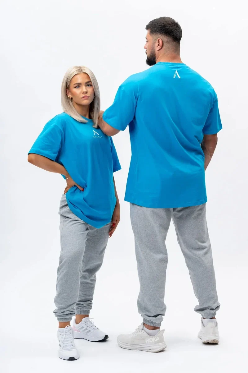 A AMPIO Oversize T Shirt - Blue