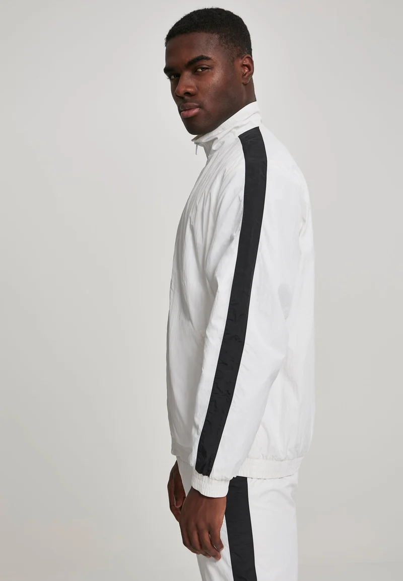 UC Striped Sleeve Crinkle Track Jacket
