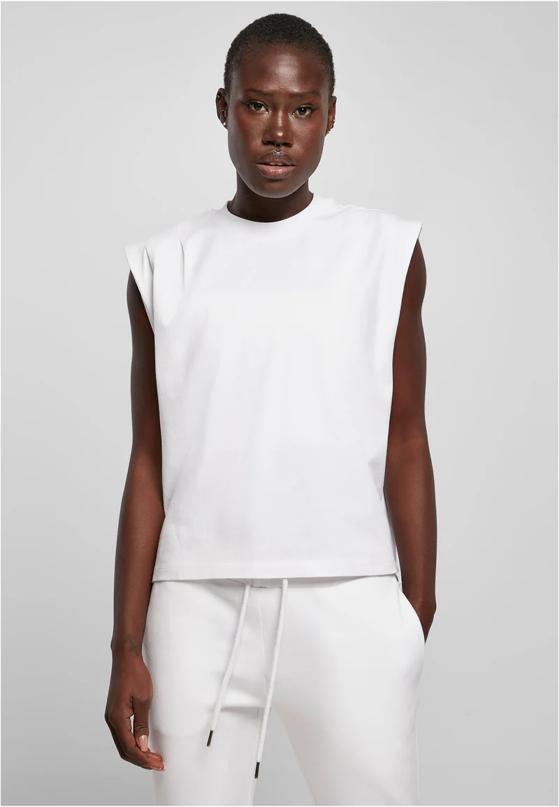 UC Organic Heavy Pleated Shoulder Top