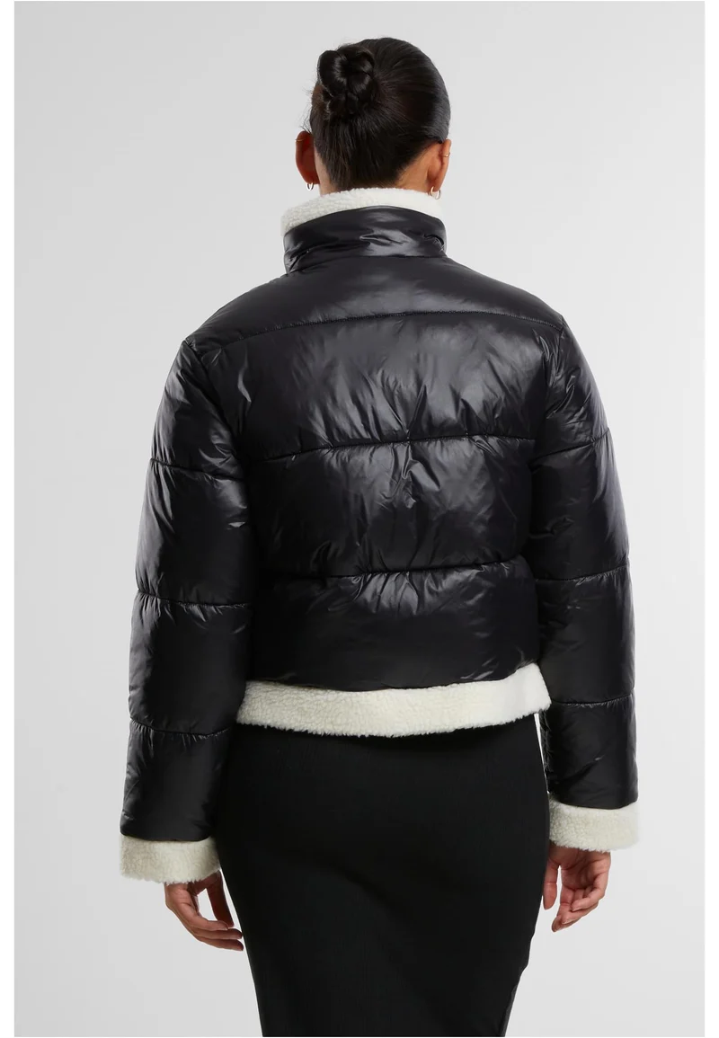 UC Ladies Recycled Shiny Puffer Sherpa Jacket