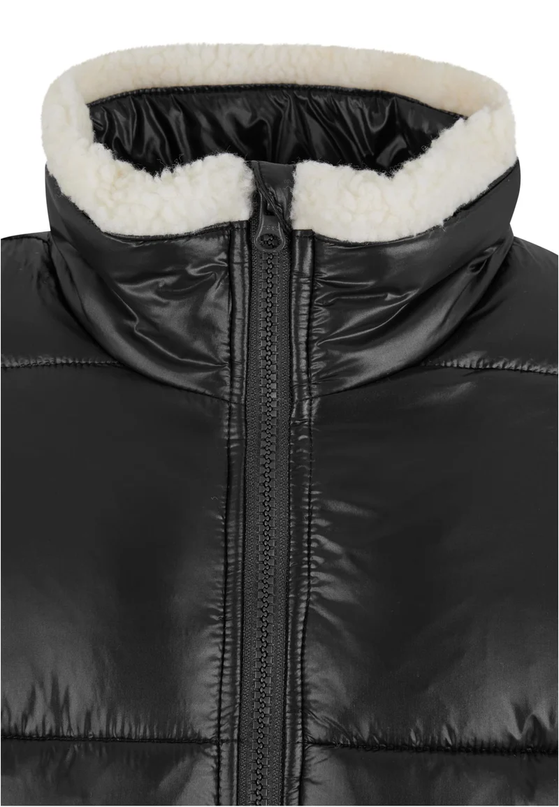 UC Ladies Recycled Shiny Puffer Sherpa Jacket
