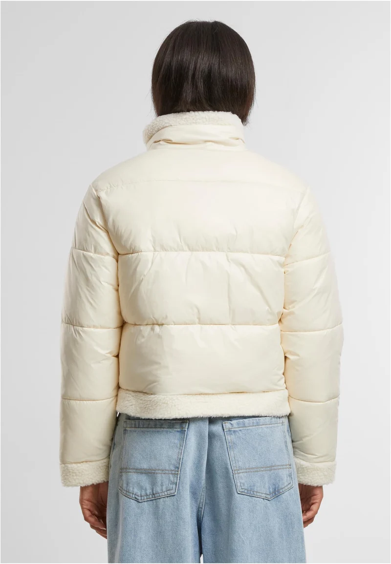UC Ladies Recycled Shiny Puffer Sherpa Jacket