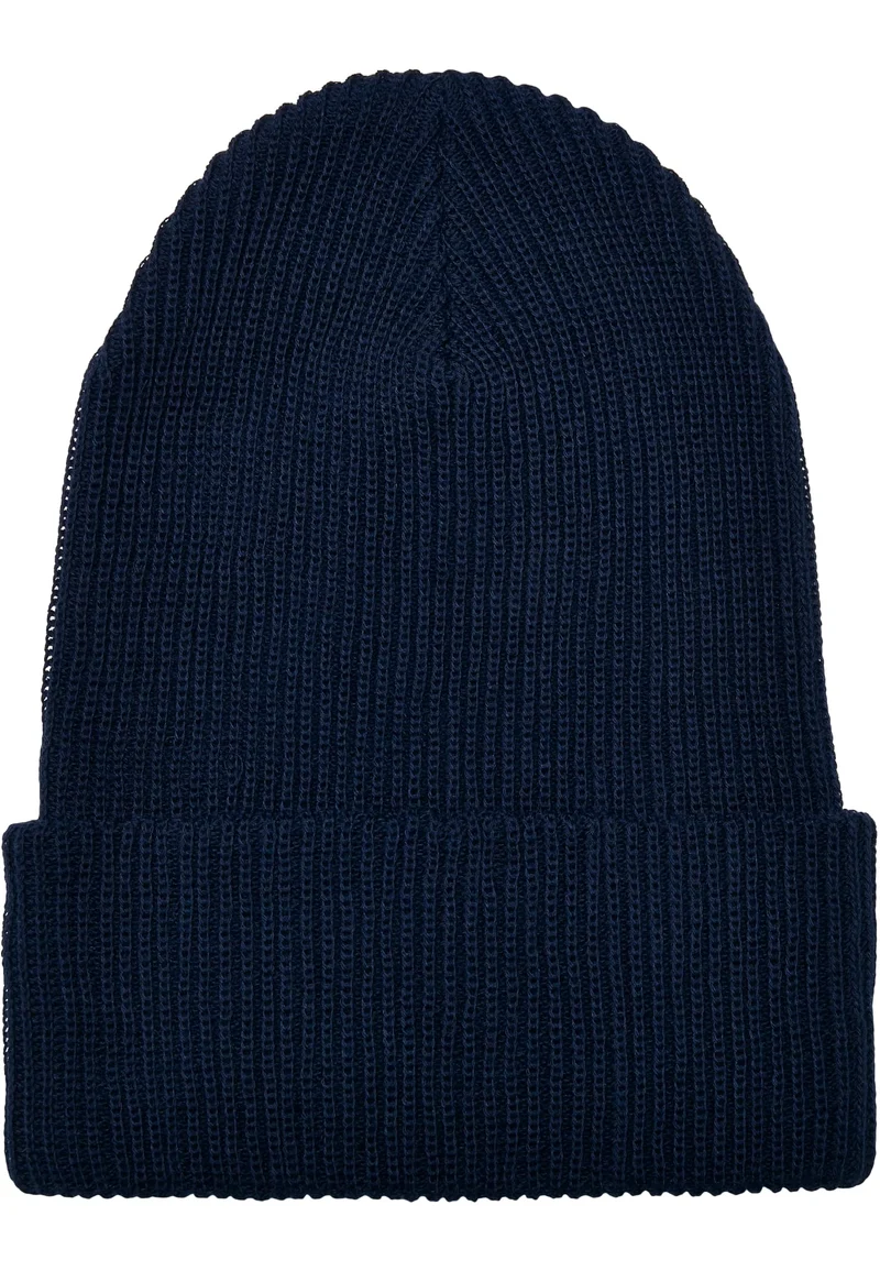 Recycled Yarn Ribbed Knit Beanie One Size