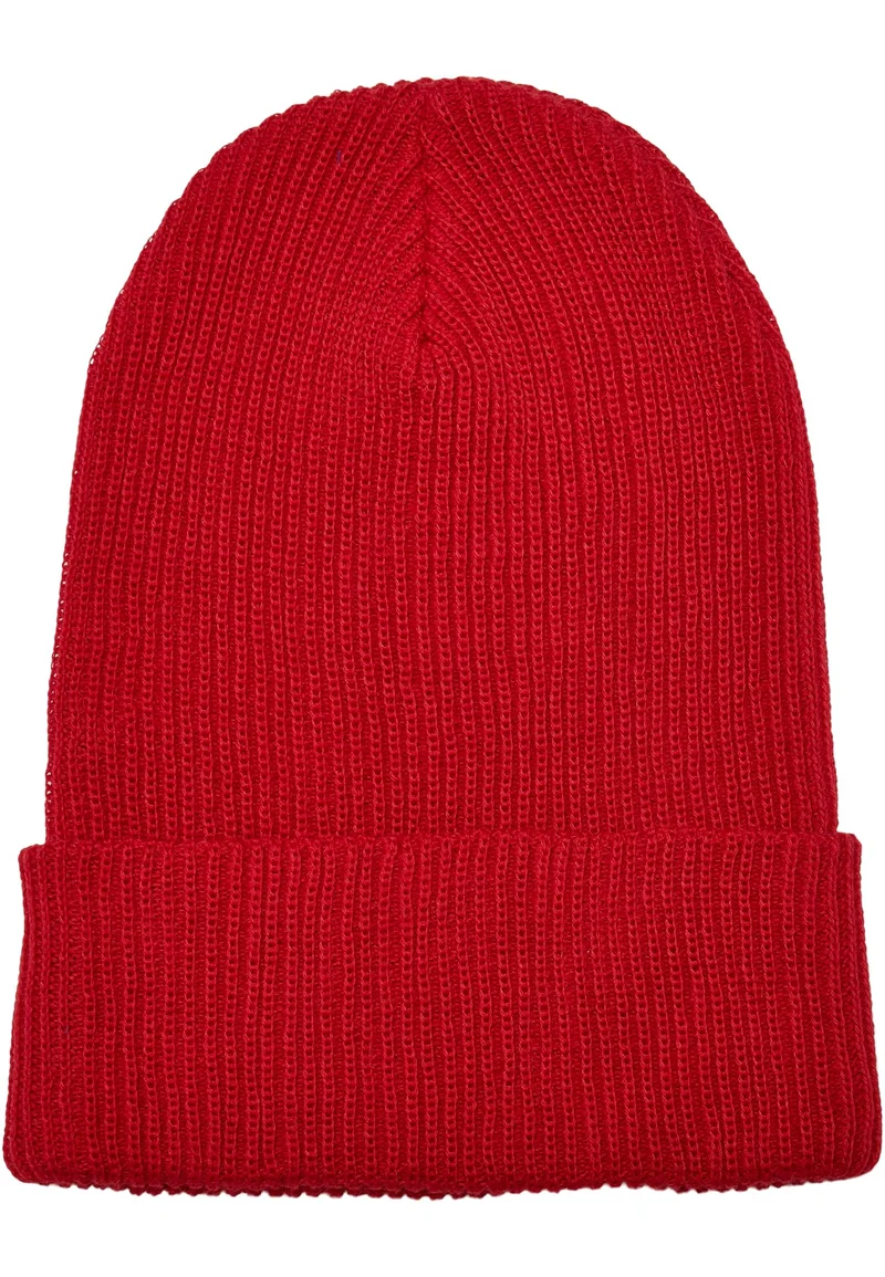 Recycled Yarn Ribbed Knit Beanie One Size