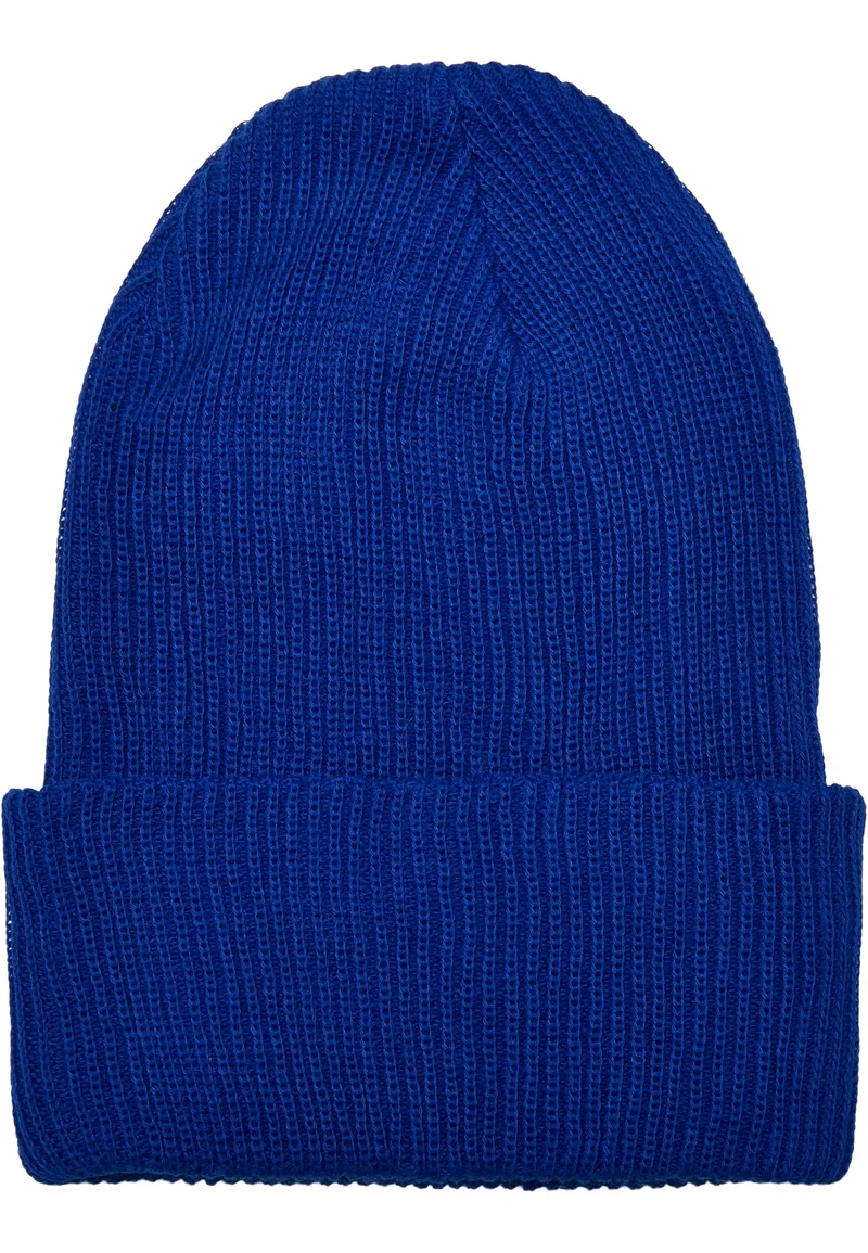 Recycled Yarn Ribbed Knit Beanie One Size