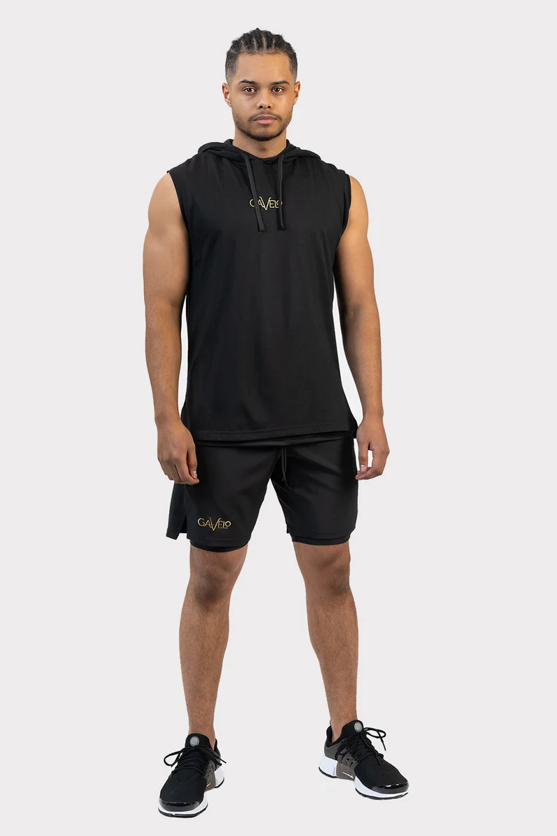 G Power Sleeveless Hoodie - Black