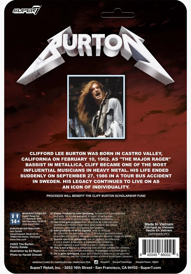 Cliff Burton ReAction Figures - Cliff Burton (Flan