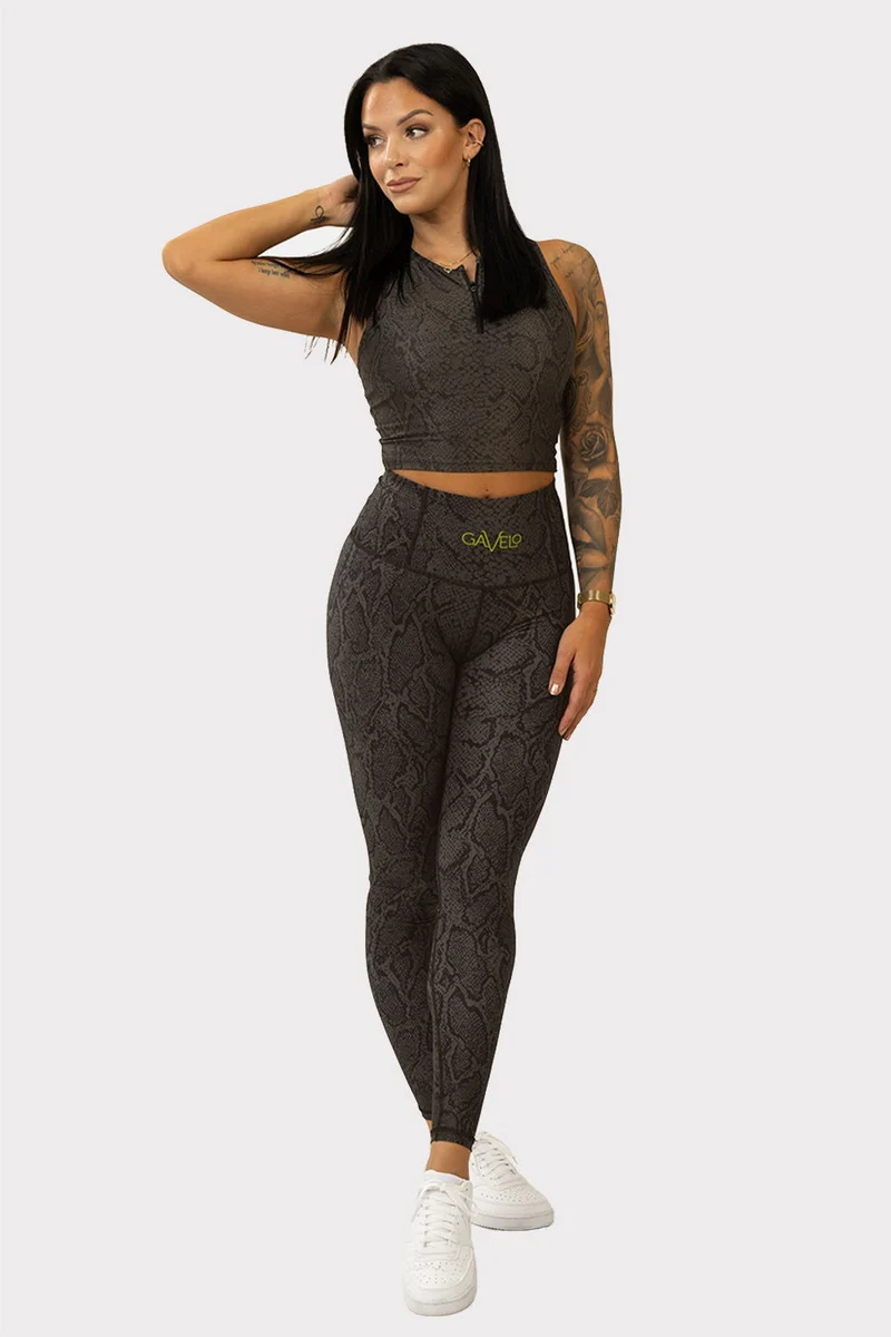 G Viper Croc Compression Tights - Dark Grey