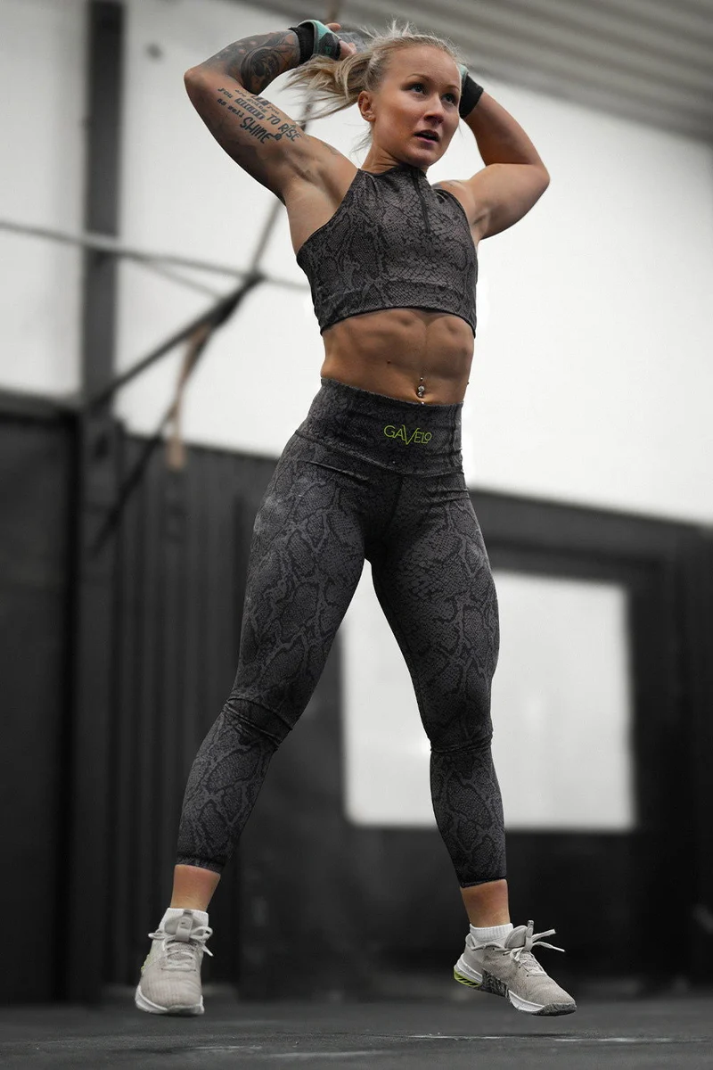 G Viper Croc Compression Tights - Dark Grey