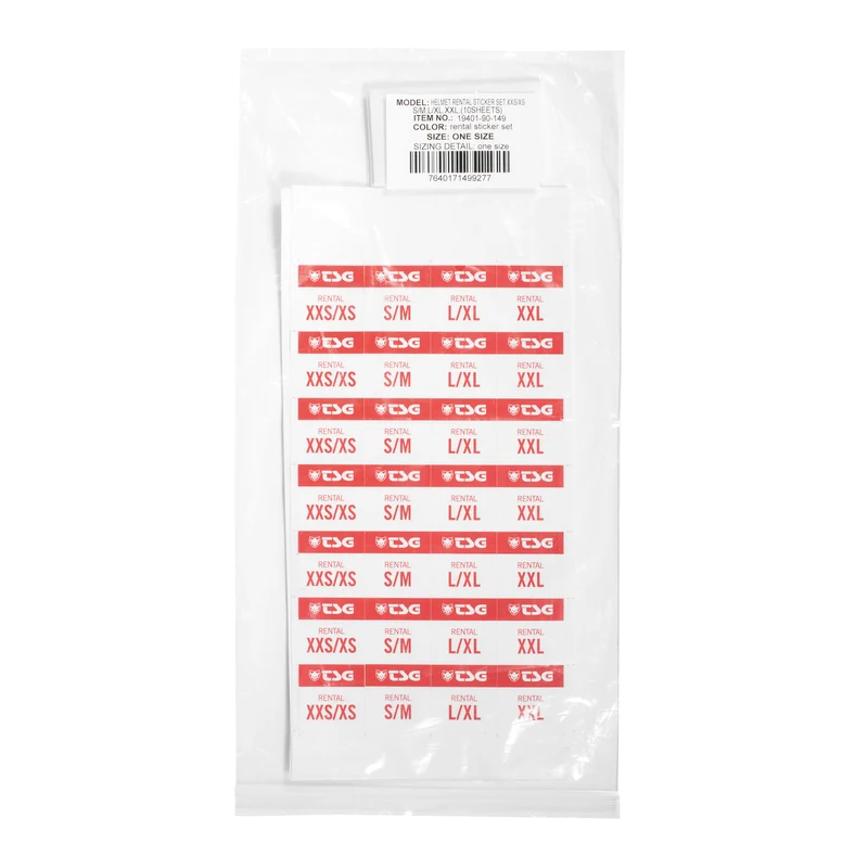 Helmet Rental Sticker Set