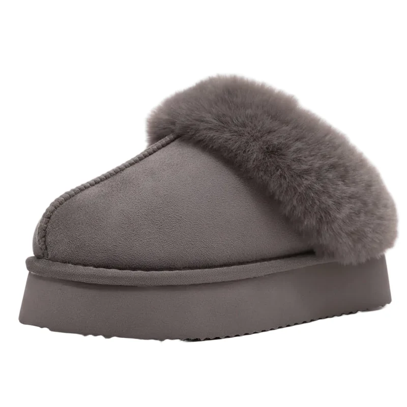 Kuschelige, flauschige Plateau-Slipper für Damen – Ultimativer Komfort und Stil für den Winter
