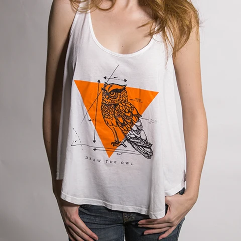 Draw the Owl Girls Tank
