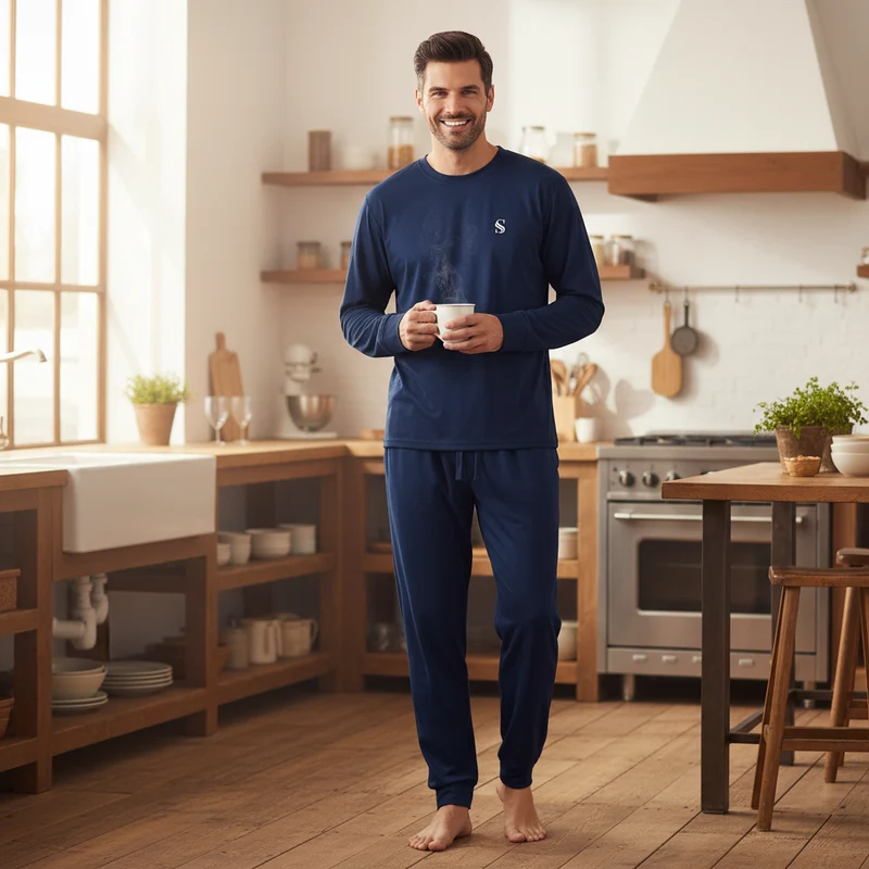 Herren-Pyjama-Set für höchsten Komfort – Luxuriöse, weiche Nachtwäsche für ultimative Entspannung