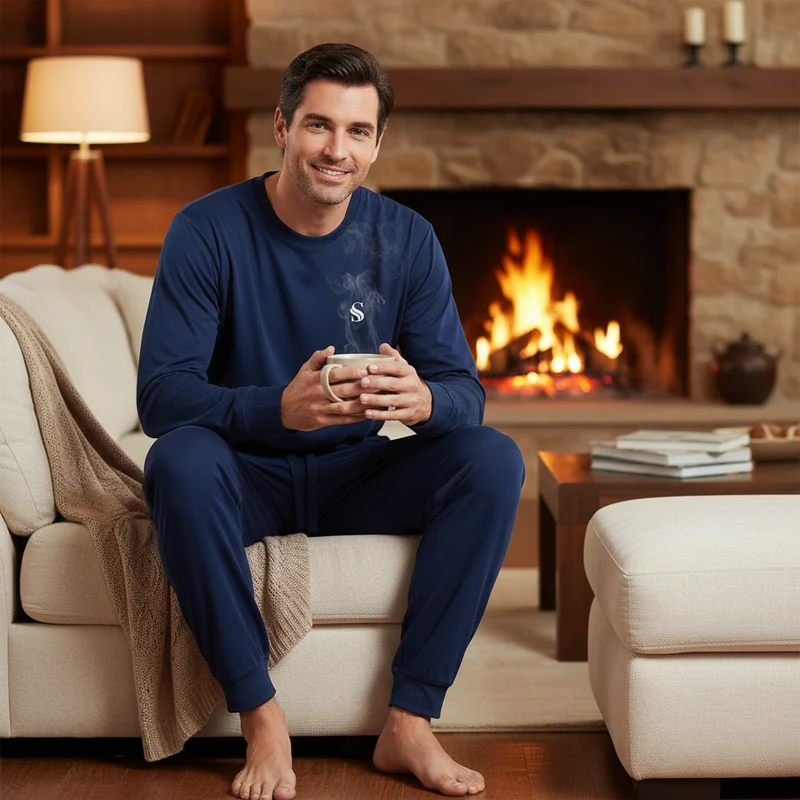 Herren-Pyjama-Set für höchsten Komfort – Luxuriöse, weiche Nachtwäsche für ultimative Entspannung