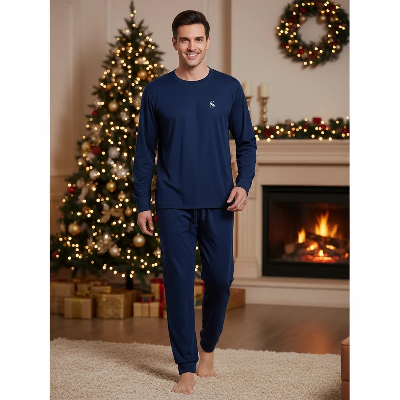 Herren-Pyjama-Set für höchsten Komfort – Luxuriöse, weiche Nachtwäsche für ultimative Entspannung