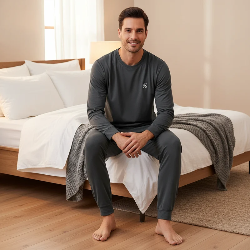 Herren-Loungewear-Set in Dunkelgrau – Erleben Sie unvergleichlichen Komfort und Stil