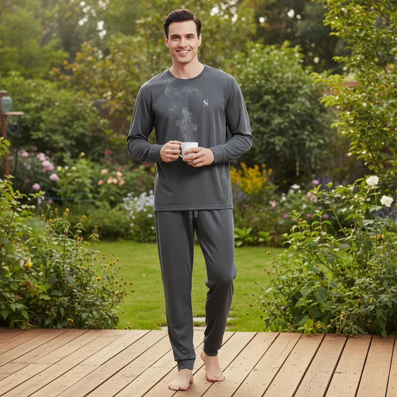 Herren-Loungewear-Set in Dunkelgrau – Erleben Sie unvergleichlichen Komfort und Stil