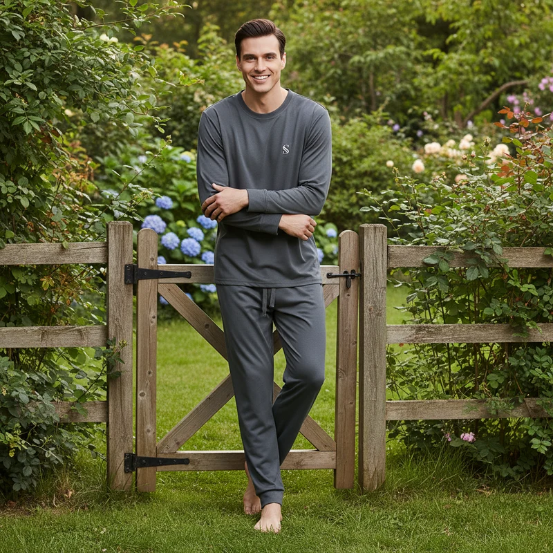 Herren-Loungewear-Set in Dunkelgrau – Erleben Sie unvergleichlichen Komfort und Stil