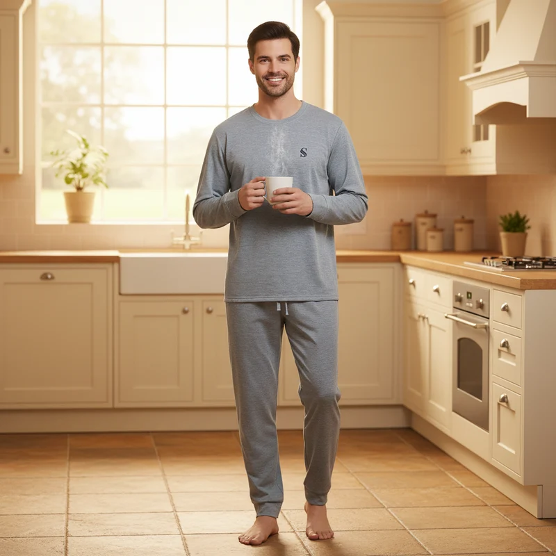 Ultimativer Komfort: Herren-Pyjama-Set – Erleben Sie luxuriöse Weichheit und Entspannung
