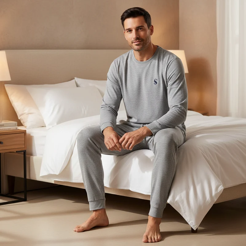 Ultimativer Komfort: Herren-Pyjama-Set – Erleben Sie luxuriöse Weichheit und Entspannung