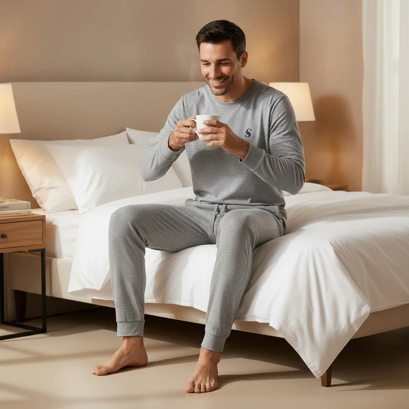 Ultimativer Komfort: Herren-Pyjama-Set – Erleben Sie luxuriöse Weichheit und Entspannung