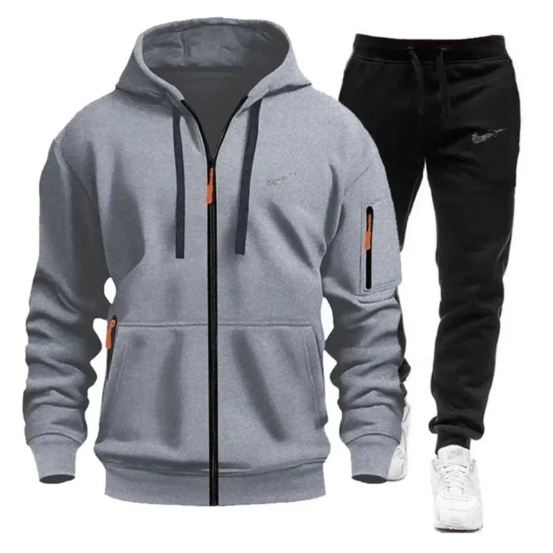 Sportbekleidungsset für Herren: Hoodie und Jogginghose für den Herbst, Unisex-Trainingsanzug