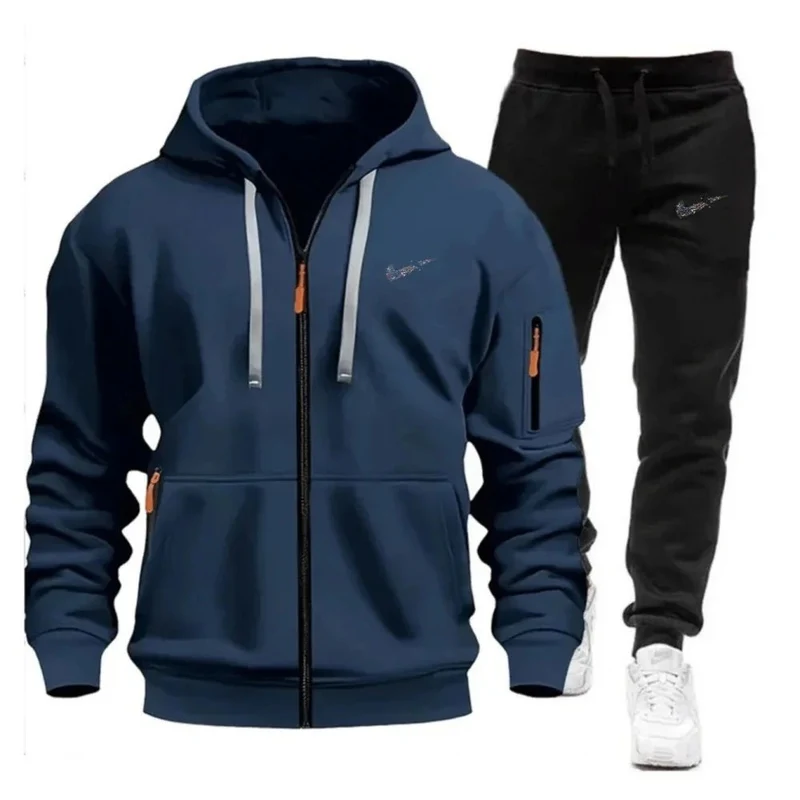 Sportbekleidungsset für Herren: Hoodie und Jogginghose für den Herbst, Unisex-Trainingsanzug