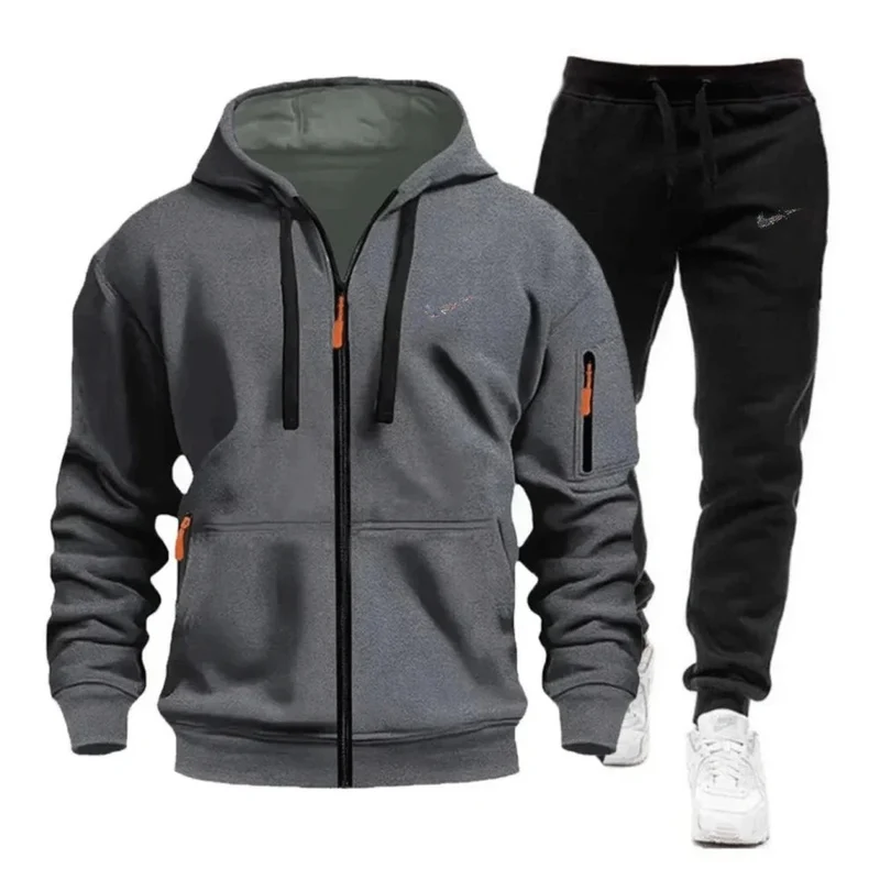 Sportbekleidungsset für Herren: Hoodie und Jogginghose für den Herbst, Unisex-Trainingsanzug