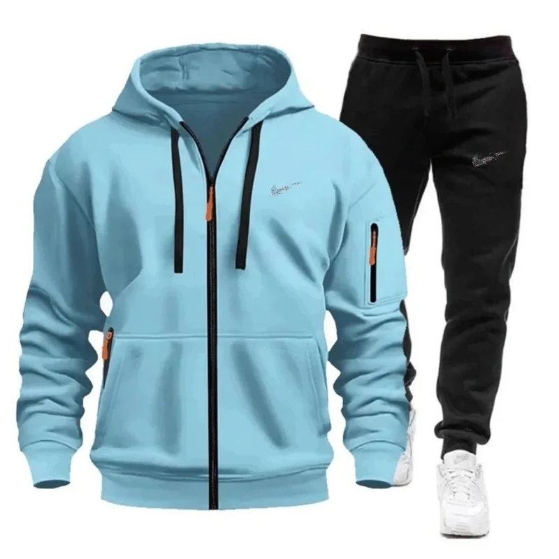 Sportbekleidungsset für Herren: Hoodie und Jogginghose für den Herbst, Unisex-Trainingsanzug