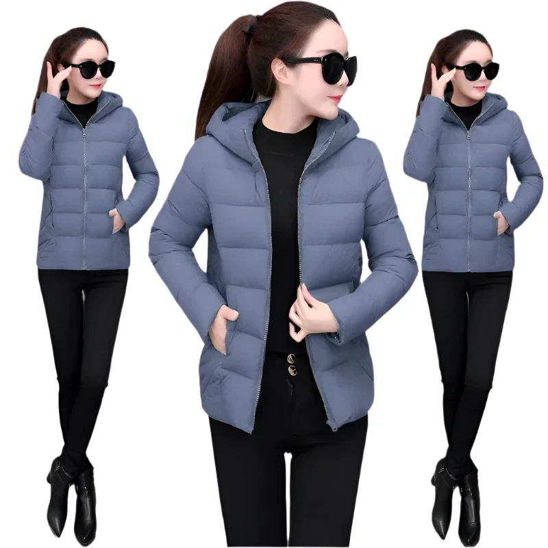 Leichte Damen-Daunenjacke – Warme, lockere, kurze Kapuzenjacke