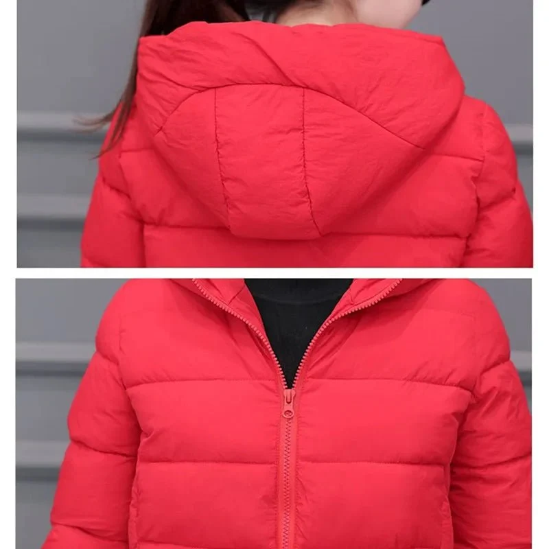 Leichte Damen-Daunenjacke – Warme, lockere, kurze Kapuzenjacke