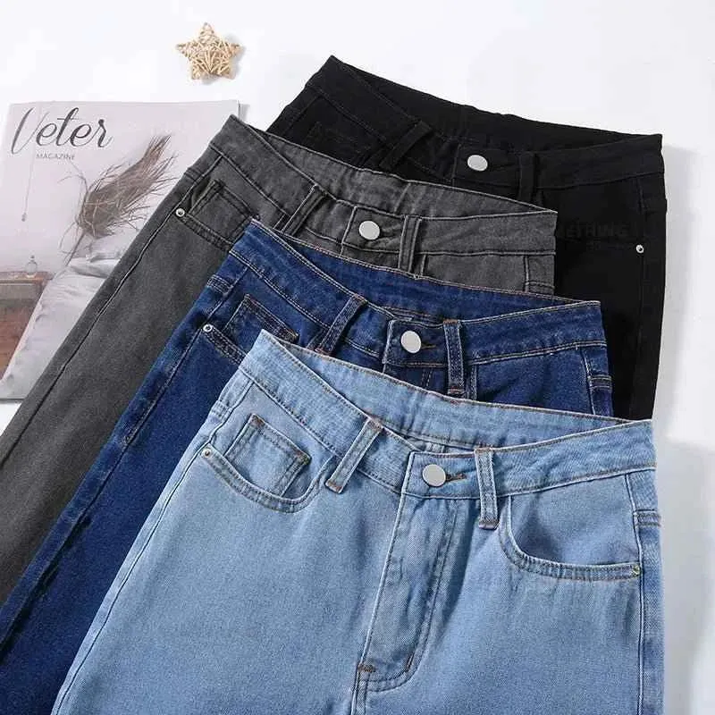 Stretch-Denim-Skinny-Jeans für Damen mit Hüftlift, lässige Slim-Fit-Hose in Schwarz, Grau und Blau