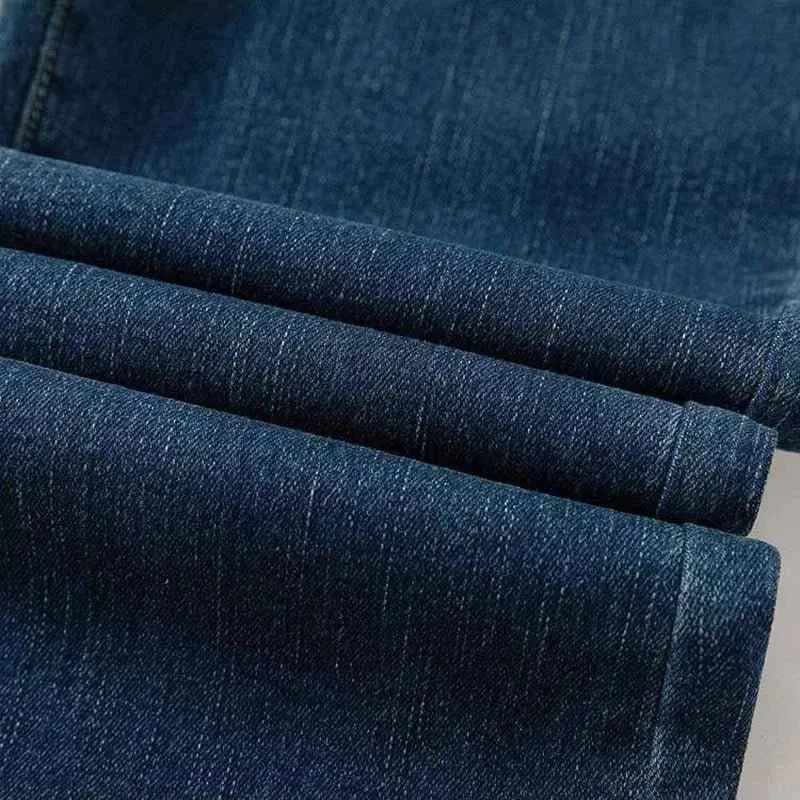 High Waist Slim Flare Jeans für Damen, koreanische Casual Skinny Denim Pants, Streetwear Pantalones Vintage Vaqueros Stretch Trousers