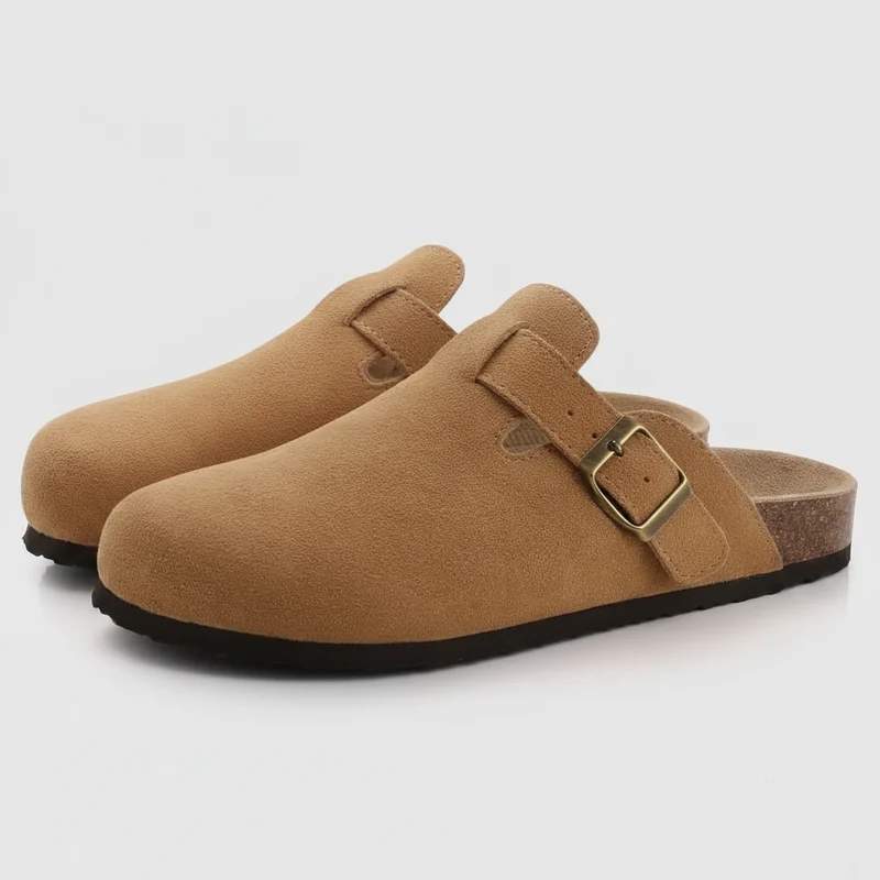 Comwarm Damen-Wildleder-Pantoletten mit Fußgewölbeunterstützung – Bequeme Strandsandalen und Clogs