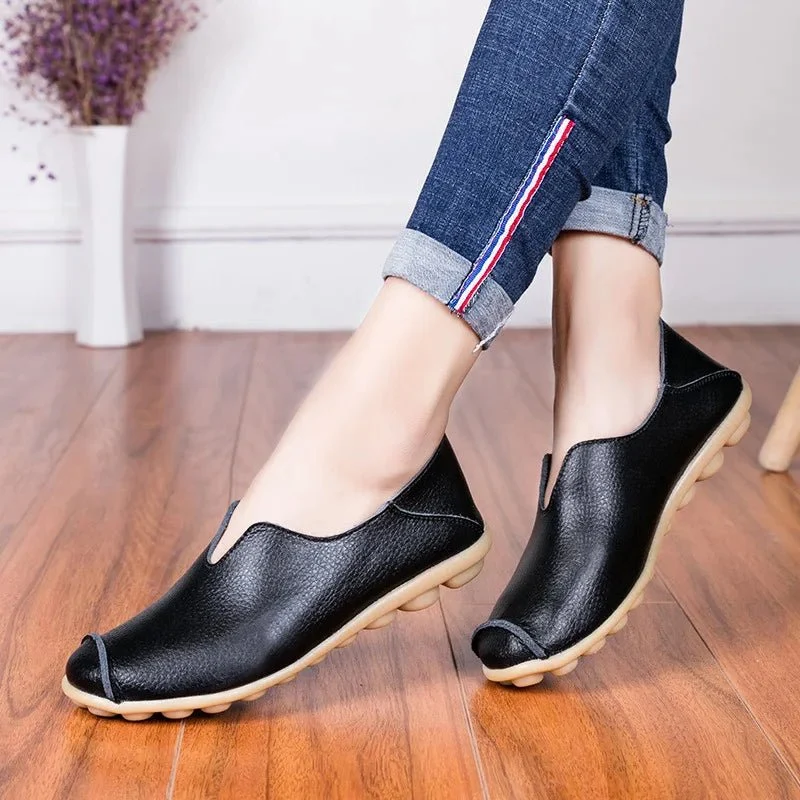 Bunte Lederslipper für Damen – Weiche Slipper aus echtem Leder