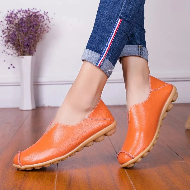Bunte Lederslipper für Damen – Weiche Slipper aus echtem Leder