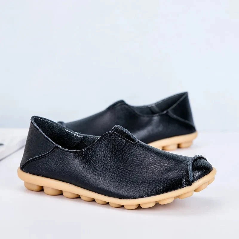 Bunte Lederslipper für Damen – Weiche Slipper aus echtem Leder