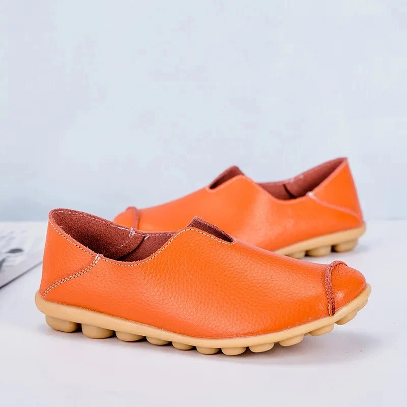 Bunte Lederslipper für Damen – Weiche Slipper aus echtem Leder