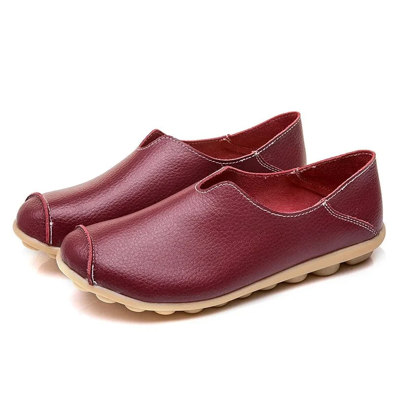 Bunte Lederslipper für Damen – Weiche Slipper aus echtem Leder