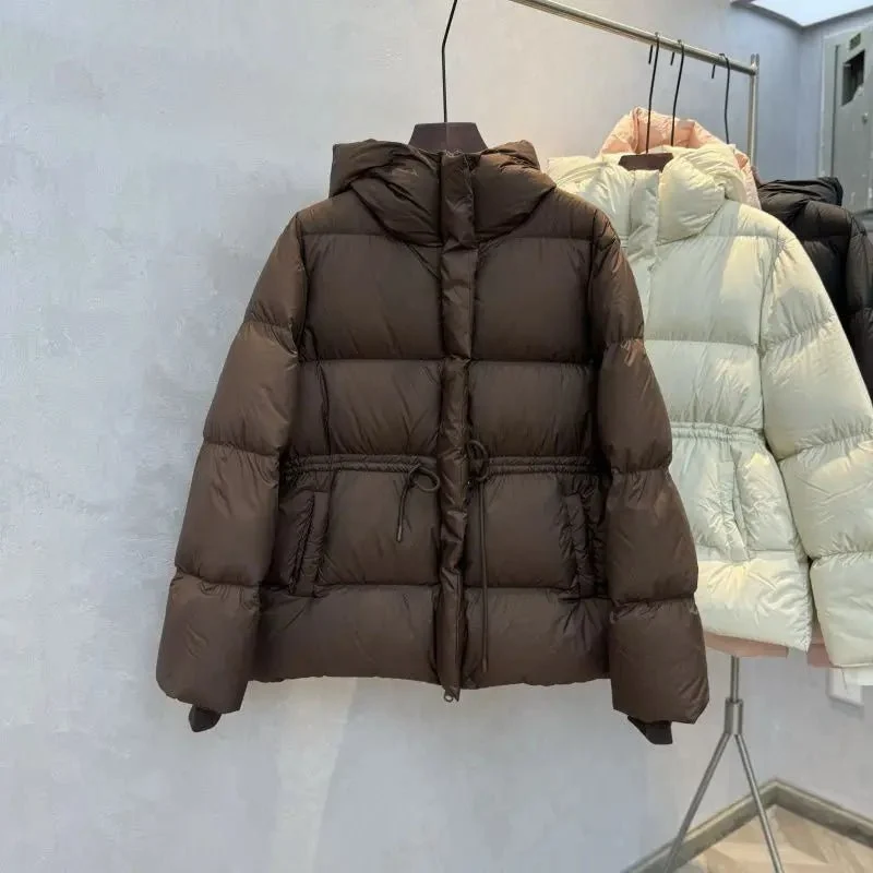 Damen-Winterjacke, neu, Kapuze, lässig, Daunen-Baumwollparka, dick, warm, wattiert, kurzer Mantel