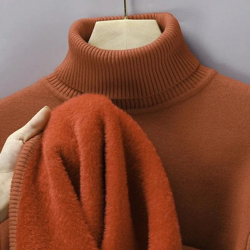 Verleihen Sie Ihrem Stil mit unserem schmal geschnittenen Herren-Rollkragenpullover das gewisse Etwas – bequem, pillingfrei und perfekt für Herbst und Winter.