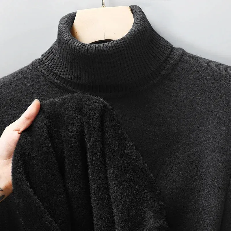 Verleihen Sie Ihrem Stil mit unserem schmal geschnittenen Herren-Rollkragenpullover das gewisse Etwas – bequem, pillingfrei und perfekt für Herbst und Winter.