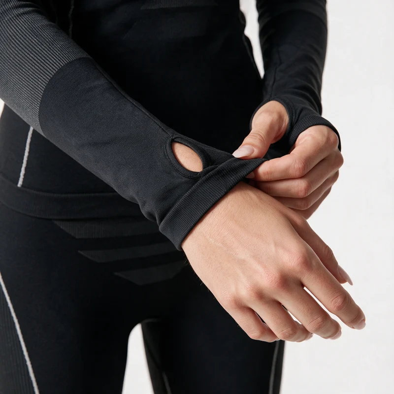 Thermo Longsleeve Damen | Schwarz