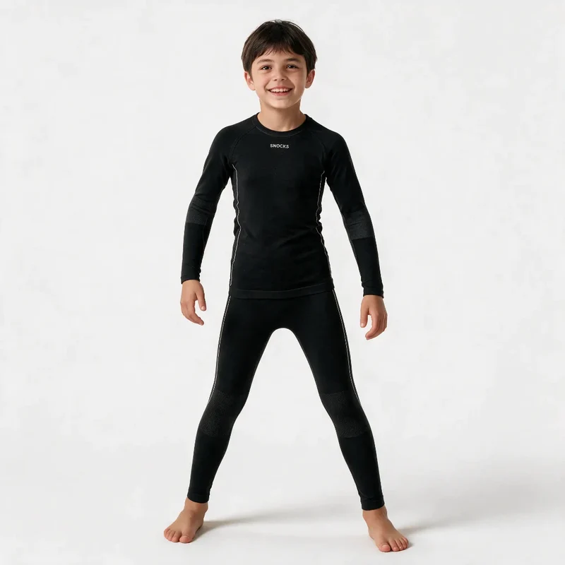 Thermounterwäschen Set Kinder | Schwarz
