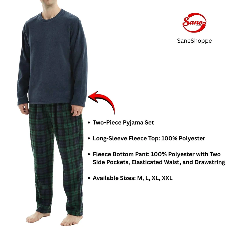 Grünes Fleece-Pyjama-Set – Erleben Sie ultimativen Komfort und Entspannung