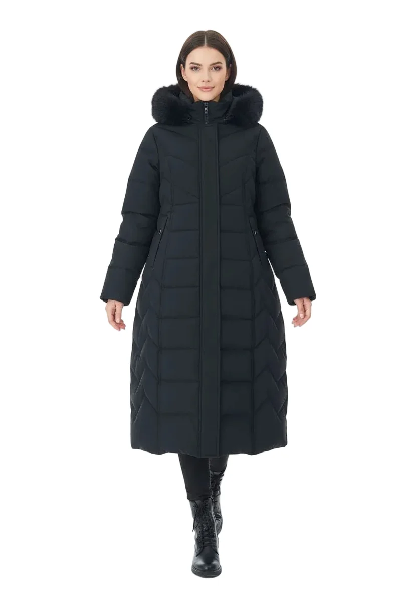 Verleihen Sie Ihrem Stil mit unserem eleganten langen Baumwollmantel das gewisse Etwas.