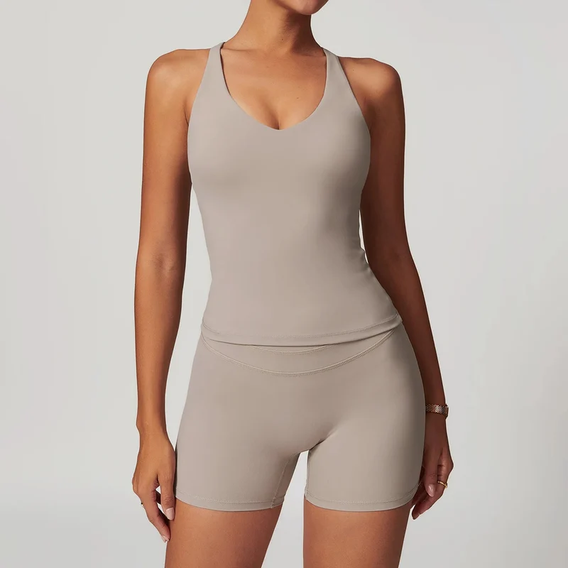 Mikeyoga Damen-Yoga-Set – 2-teilige Sportbekleidung: Leggings und Crop-Top